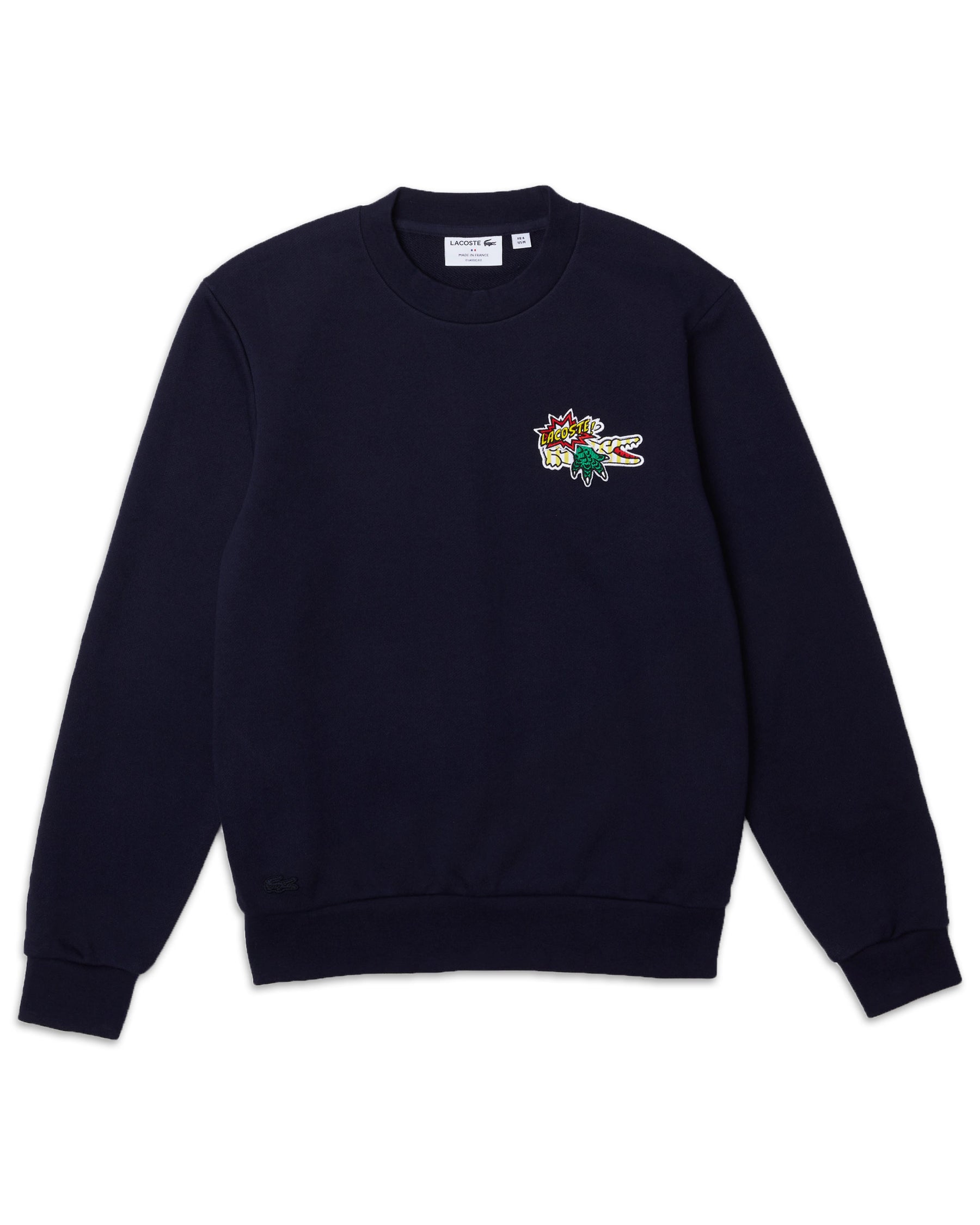 Felpa Lacoste stampa effetto fumetto Holiday Blu