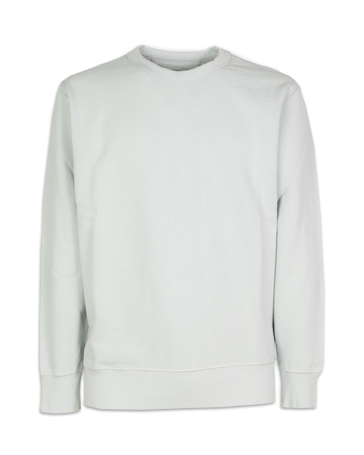 Felpa Uomo CP CompanyFleece Logo Sweatshirt Harbor Mist