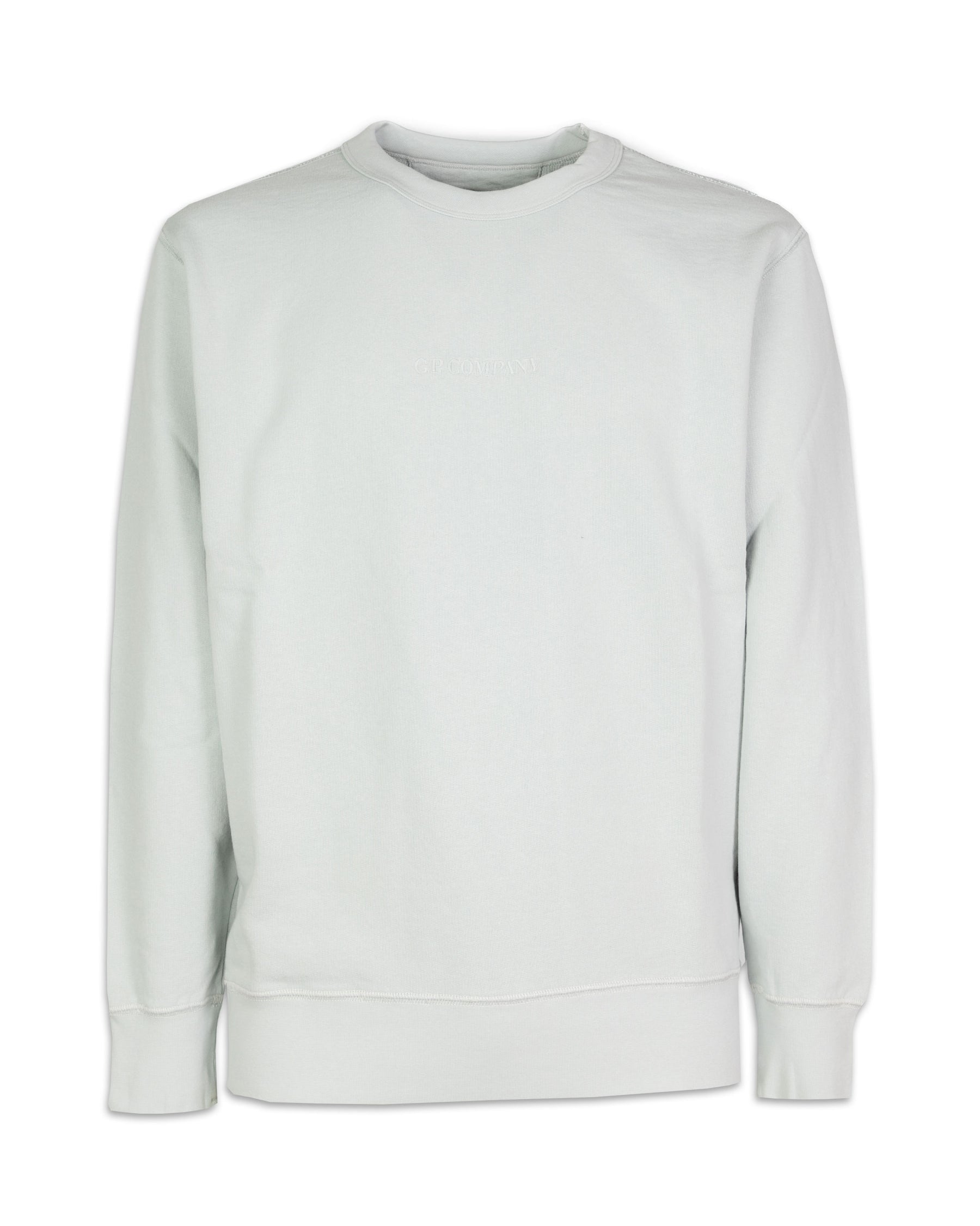 CP CompanyFleece Logo Sweatshirt Harbor Mist