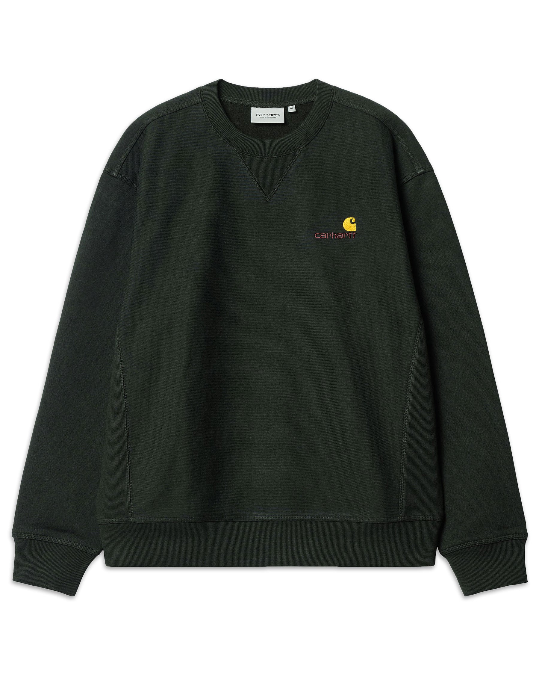 Man Sweatshirt Carhartt Wip American Script Sweat Dark Cedar