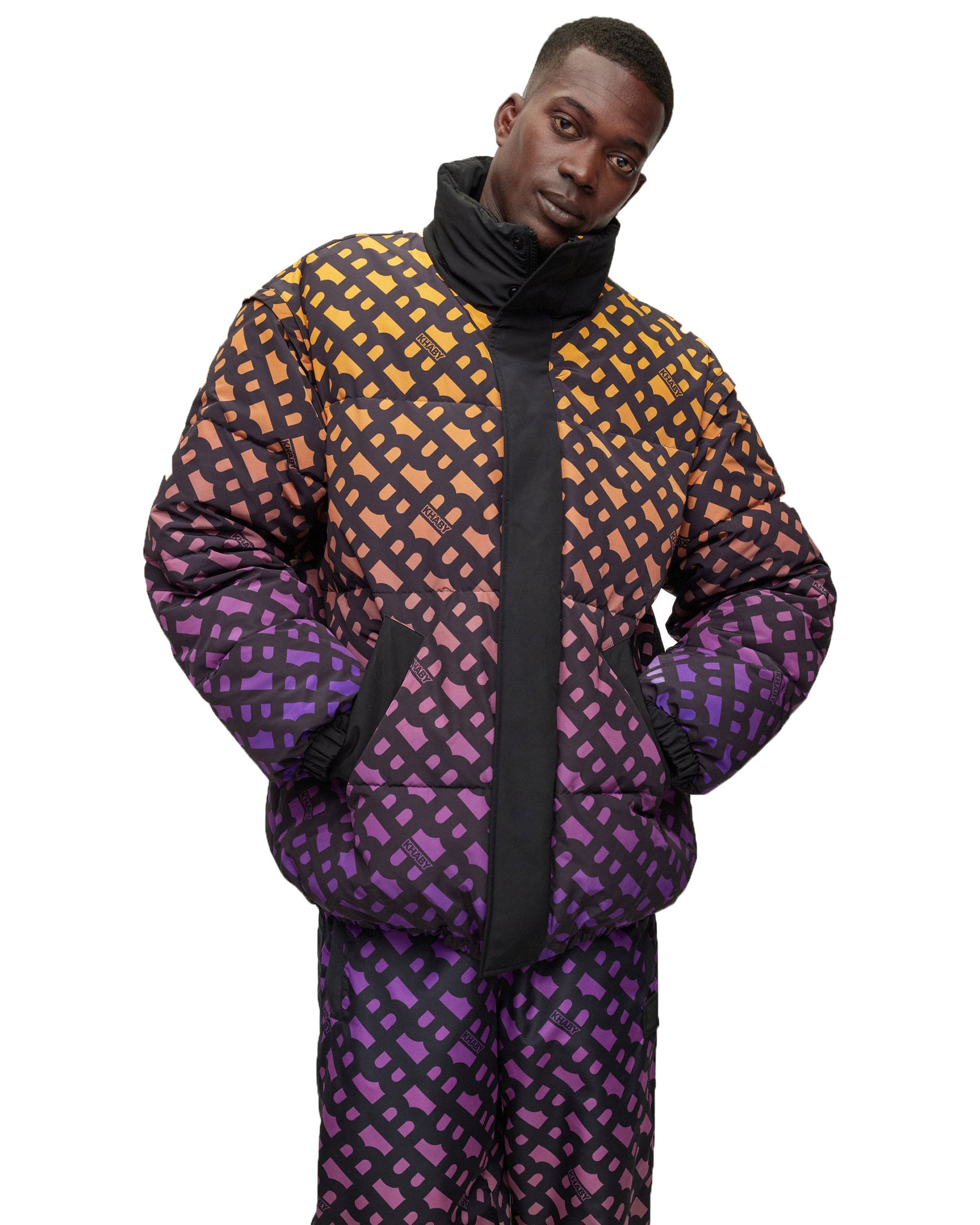 Giubbino Boss x Khaby Con Monogrammi Sfumati Reversibile