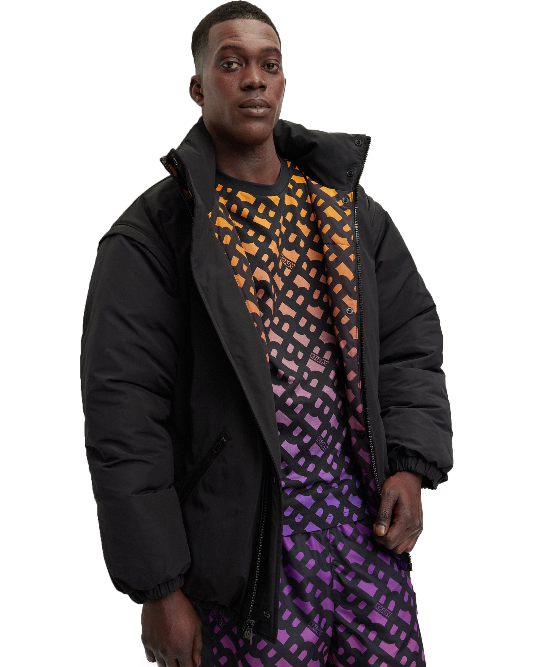 Giubbino Boss x Khaby Con Monogrammi Sfumati Reversibile