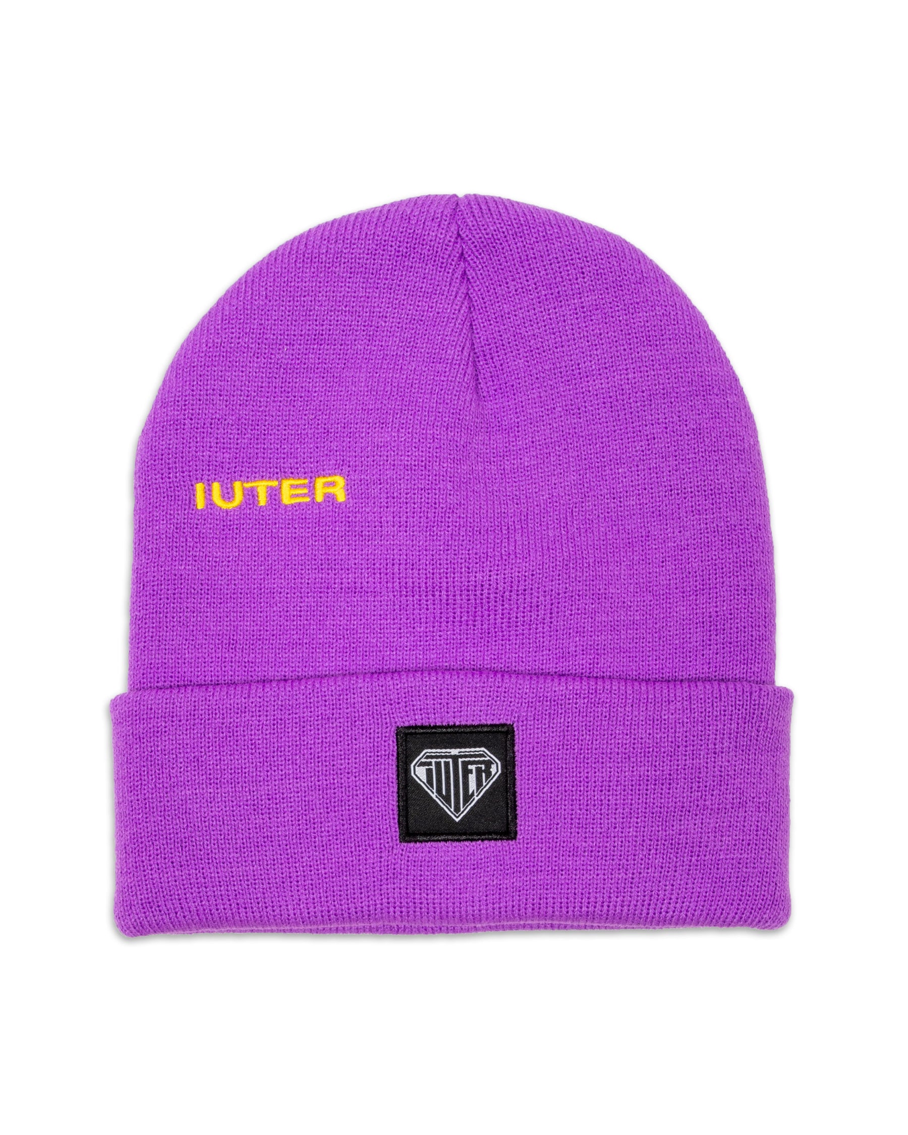 Iuter Beanie Logo Fold 21WIBNP06-Purple