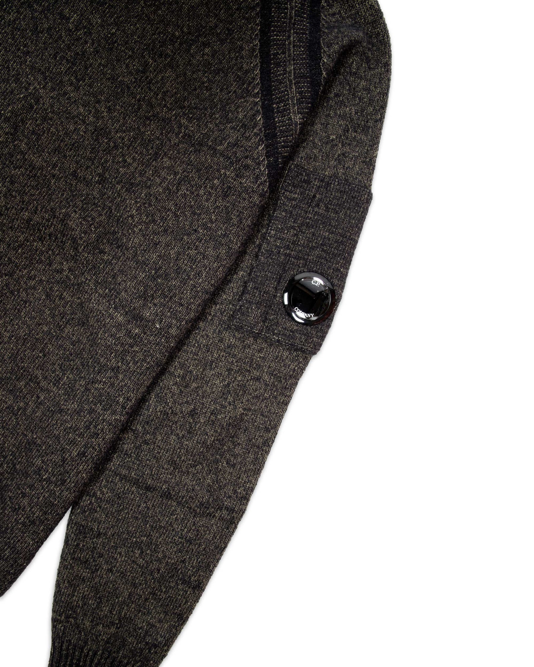 Maglione Collo Alto CP Company Fleece Knit Roll Grigio
