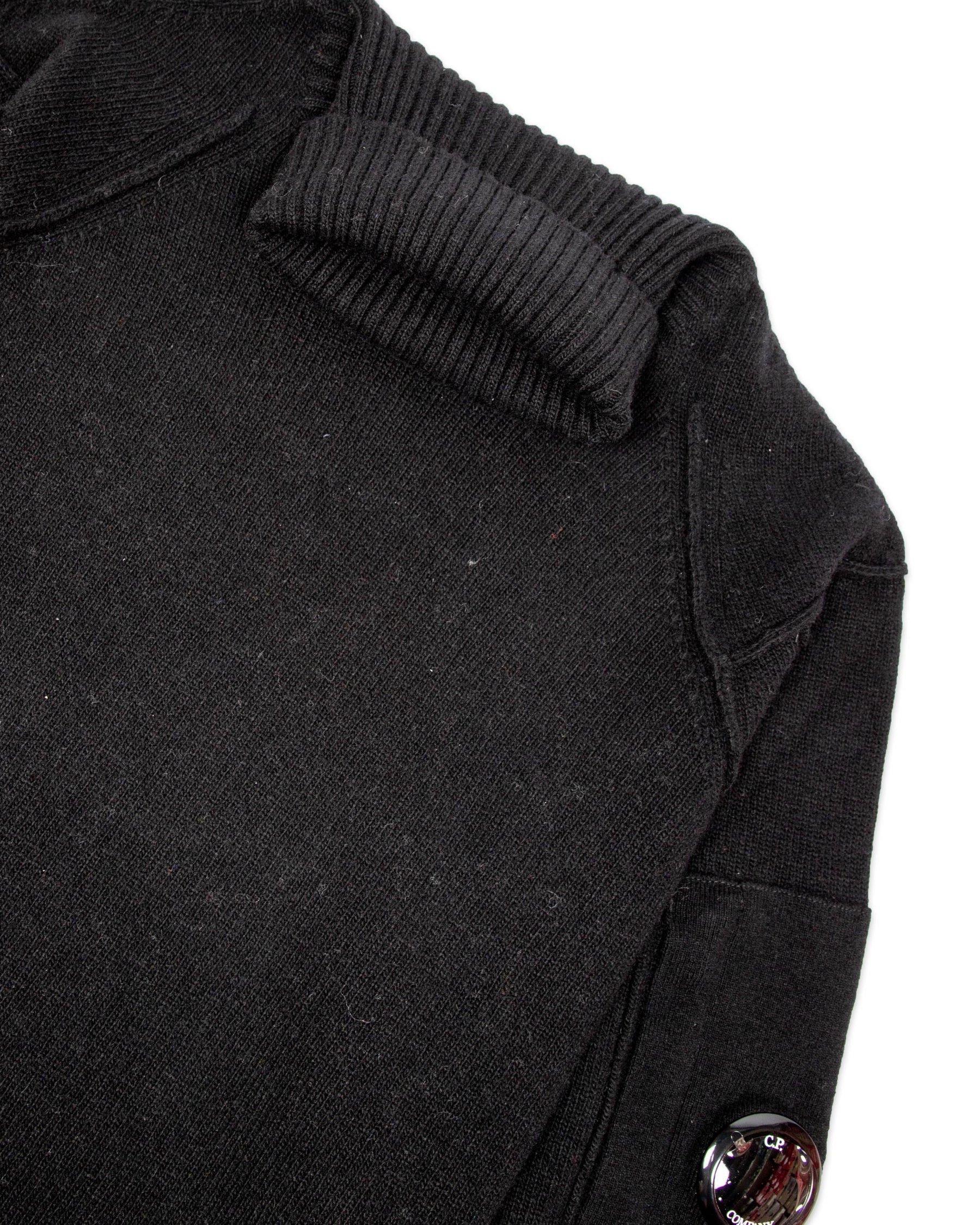 Maglione Collo Alto CP Company Lambswool Roll Nero