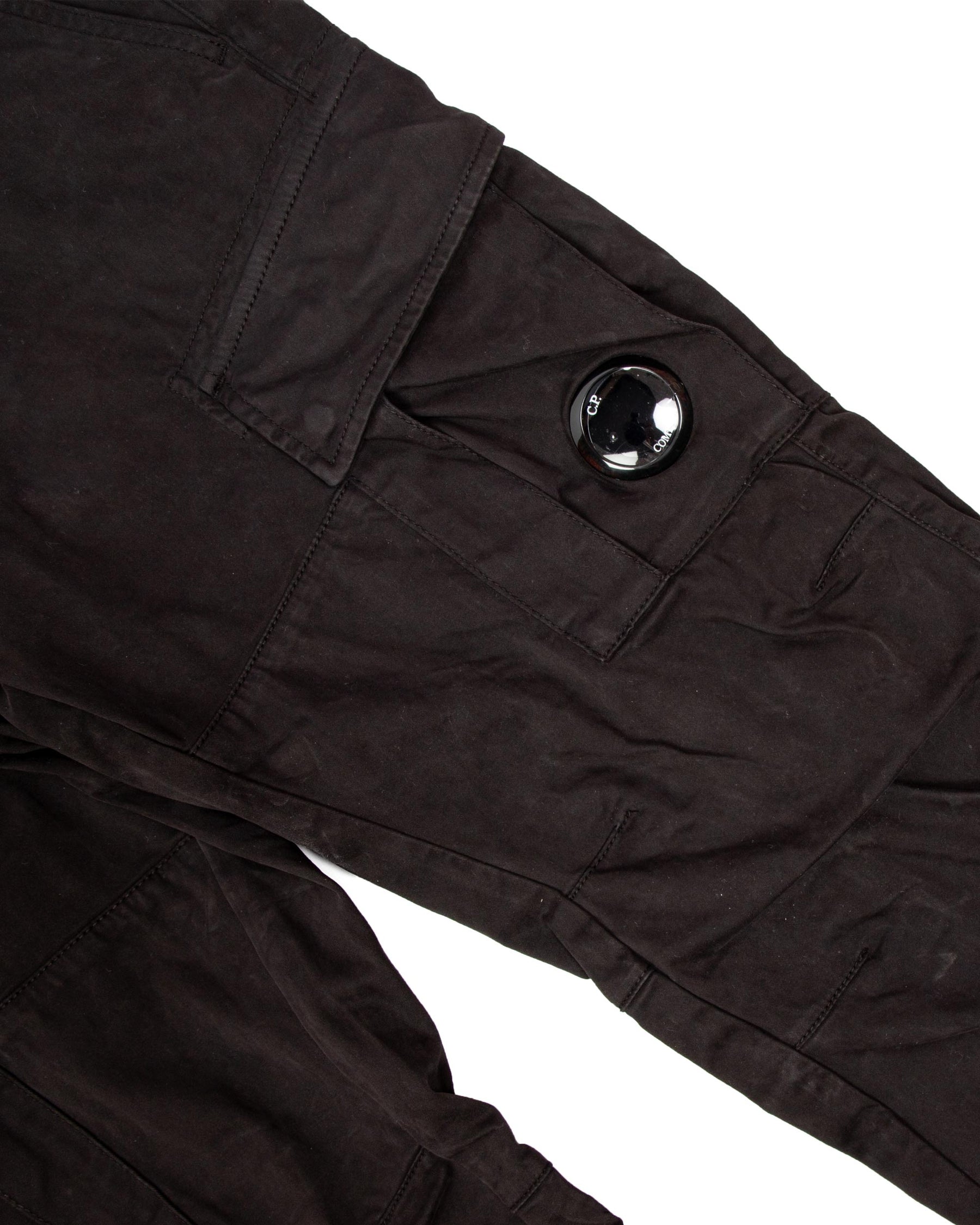 Pantalone CP Company Streatch Satin Cargo Nero