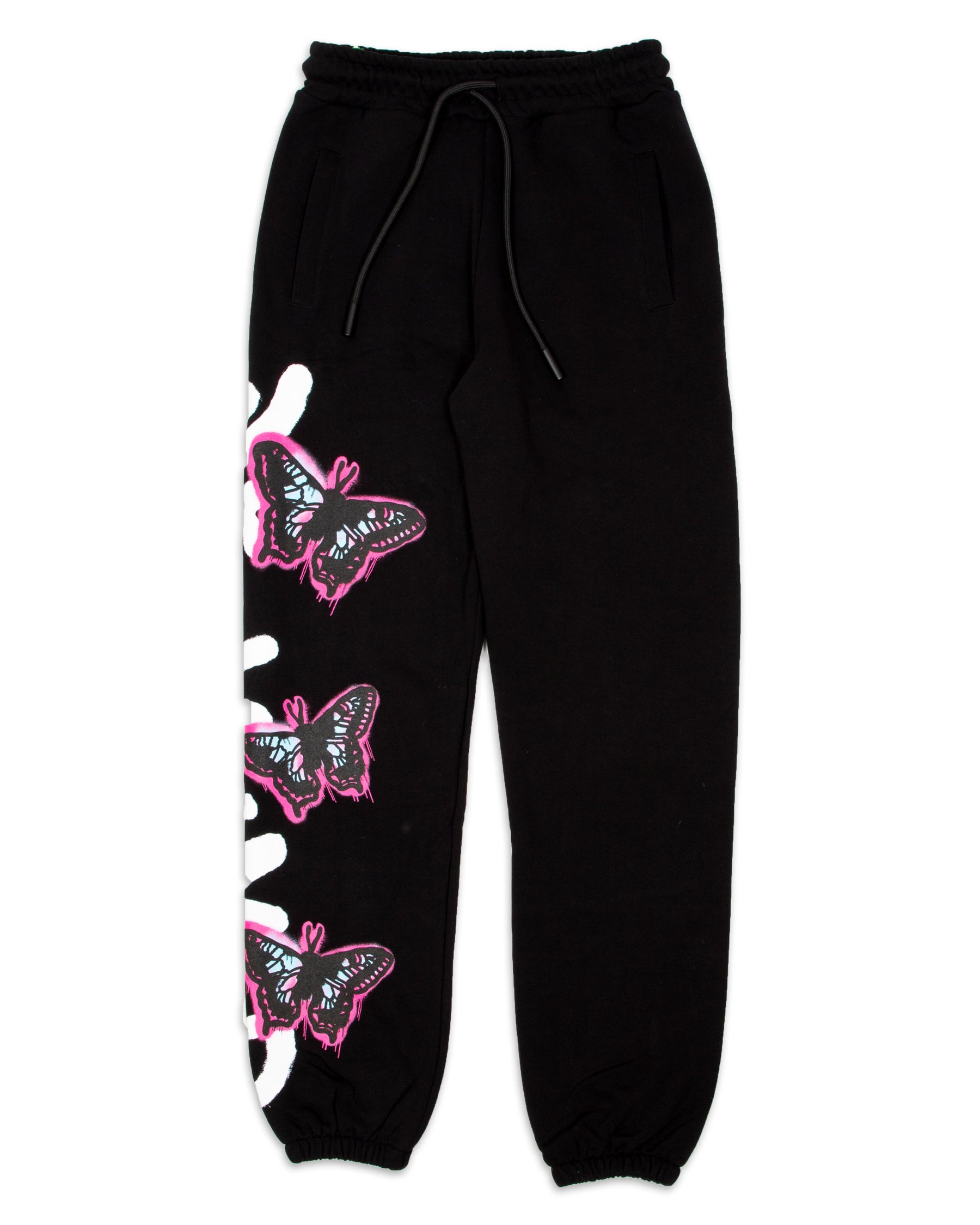 Pantalone Disclaimer Farfalle Nero 21IDS50867