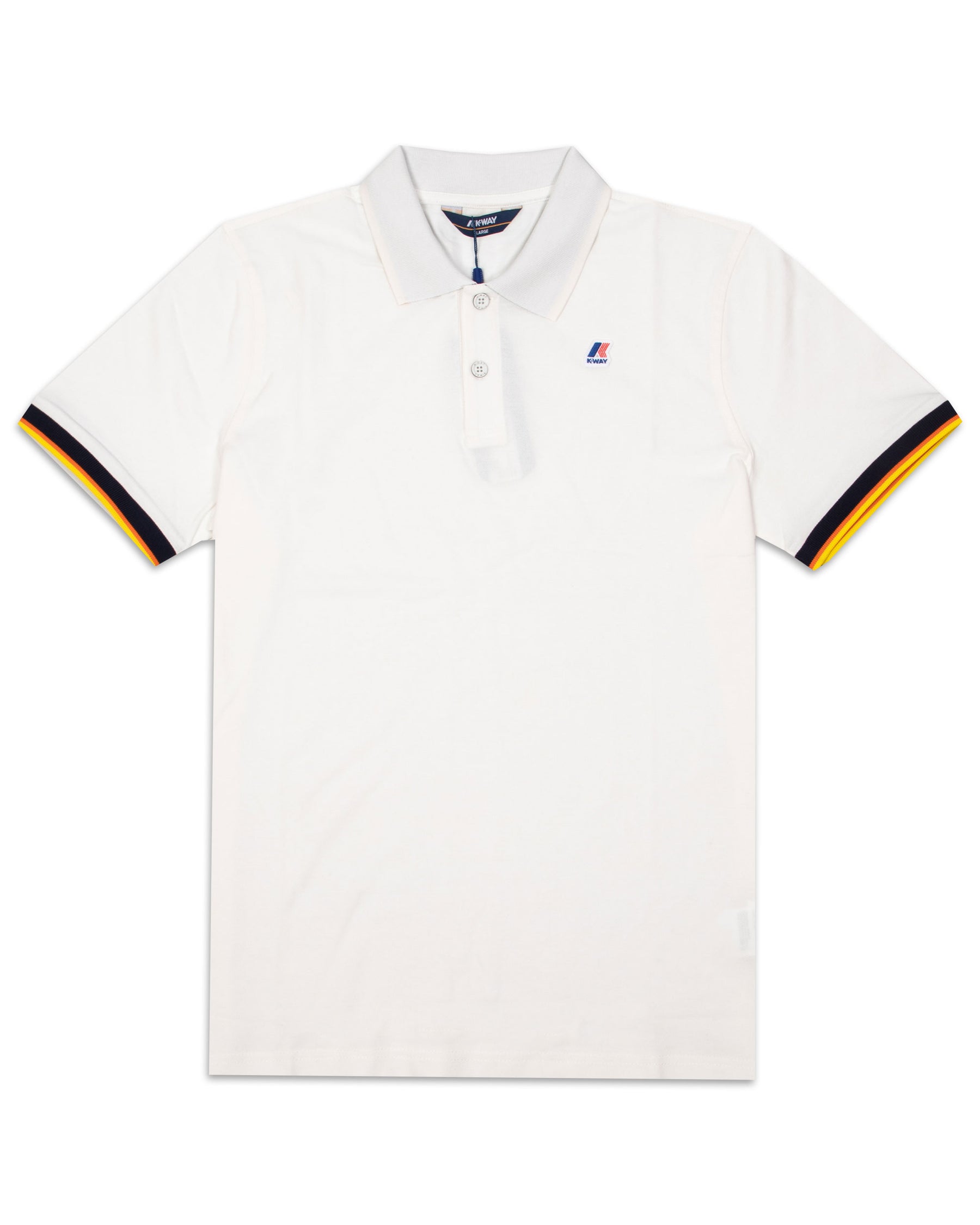 Polo K-Way Vincent Contrast Stretch Bianco