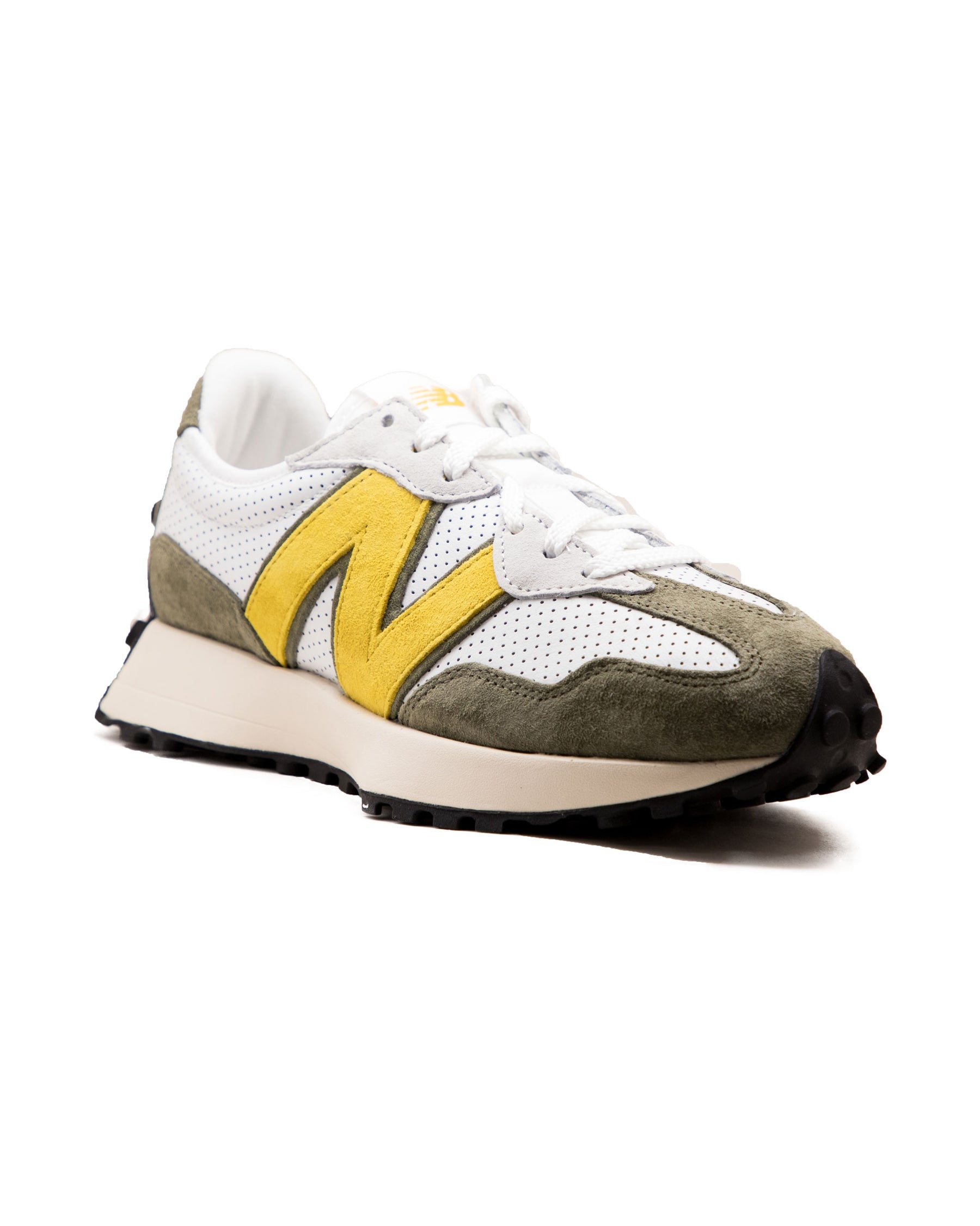 Sneakers New Balance 327 Pelle Bianco Giallo