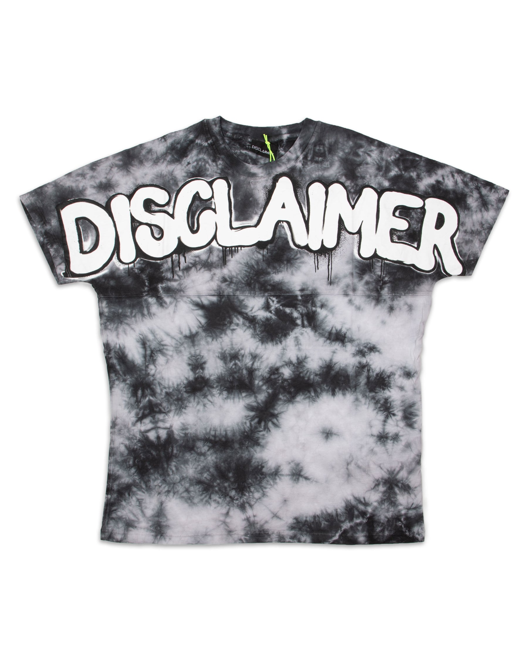 T-Shirt Uomo Disclaimer Big Logo Tie dye black