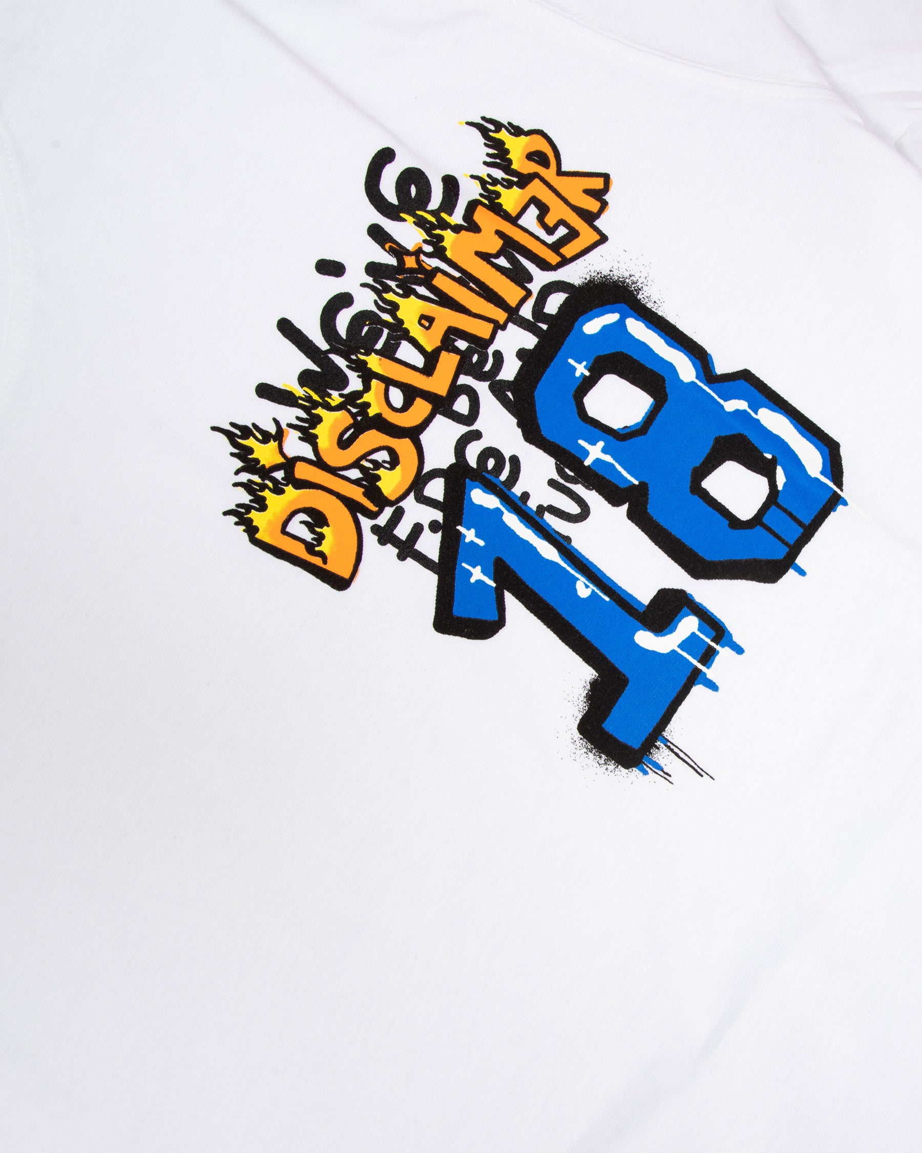 T-Shirt Disclaimer Uomo Bianco
