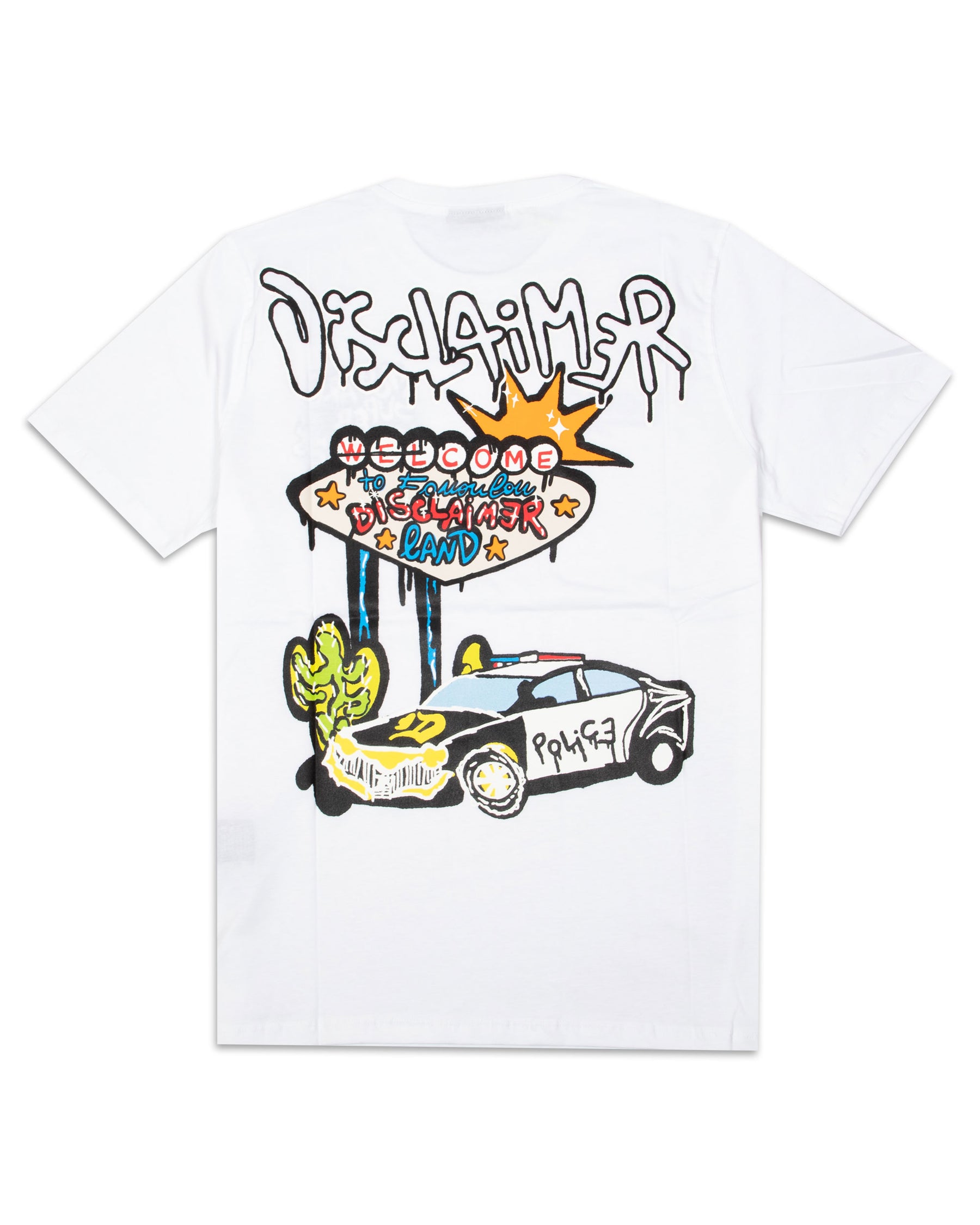T-Shirt Disclaimer Uomo Bianco