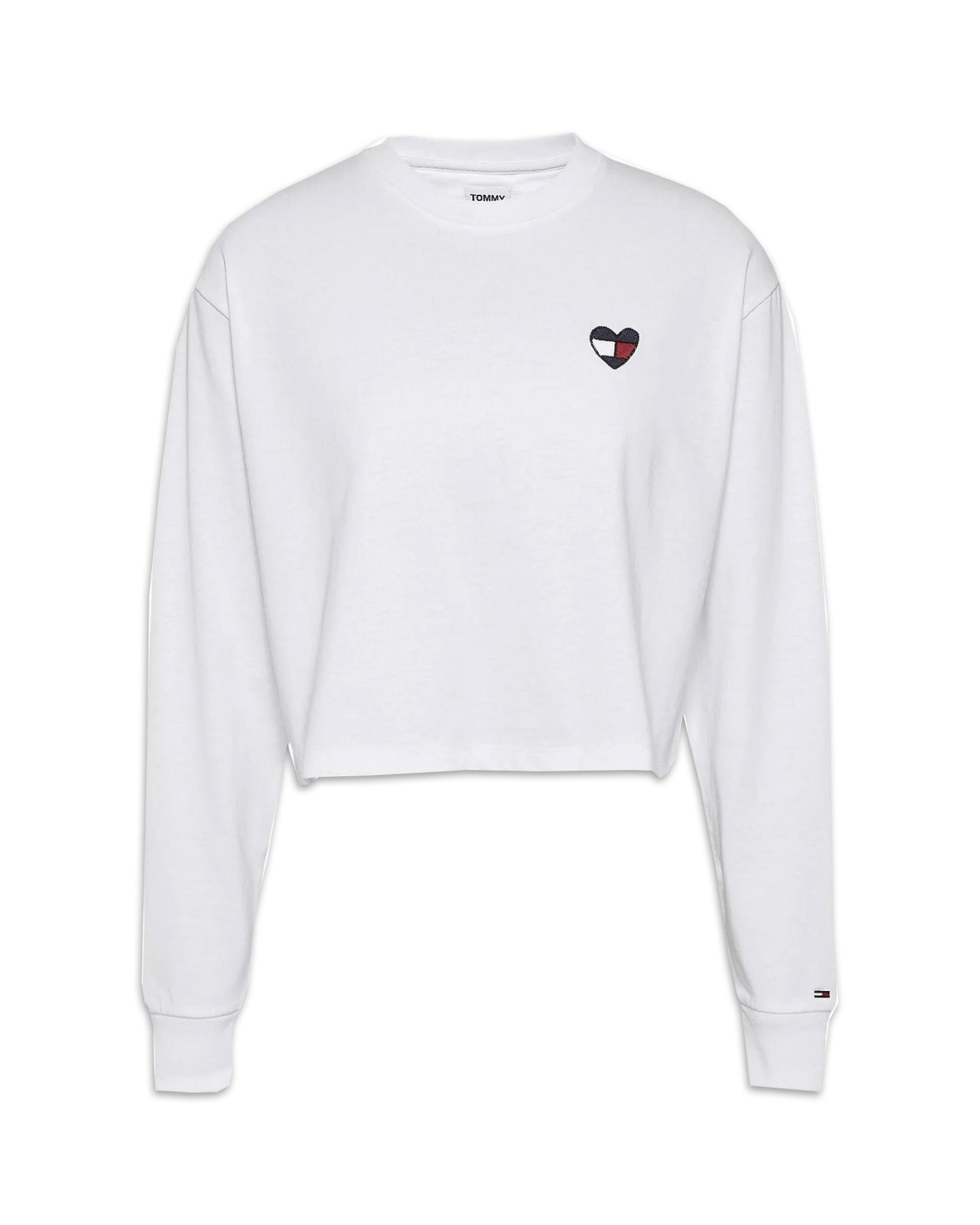 T-Shirt Crop Homespun Heart Tommy jeans DW0DW10358-YBR