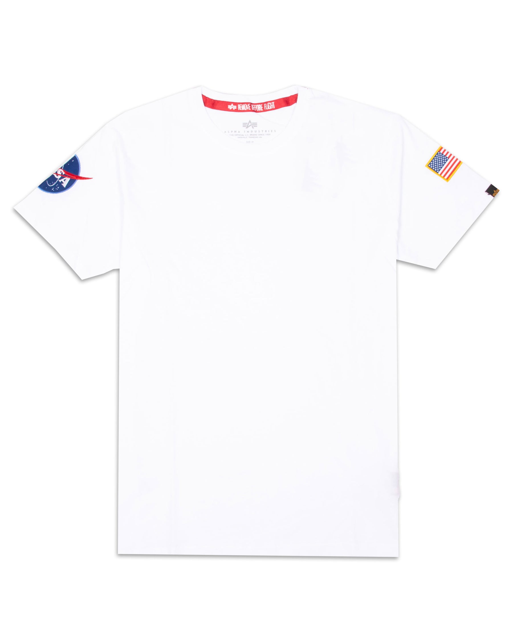 T-Shirt Uomo Alpha Industries Nasa Bianca