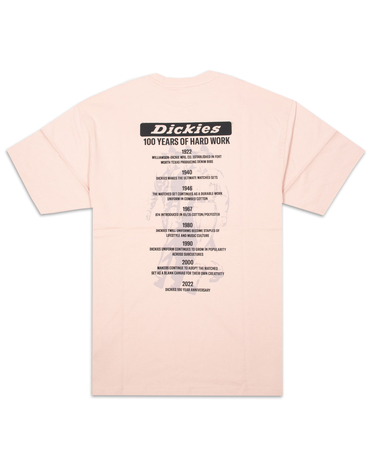 T-Shirt Uomo Dickies 100 Logo Rosa
