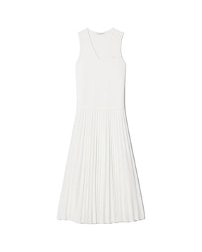 Lacoste Women's Long Pleated Dress White