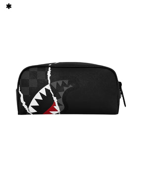 Astuccio Sprayground Center Rip Revealing Gray Check Pouch