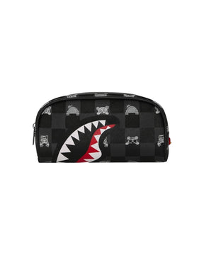 Astuccio Sprayground Gray Peeking Character Check Pouch
