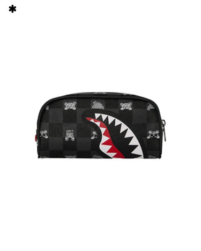 Astuccio Sprayground Gray Peeking Character Check Pouch