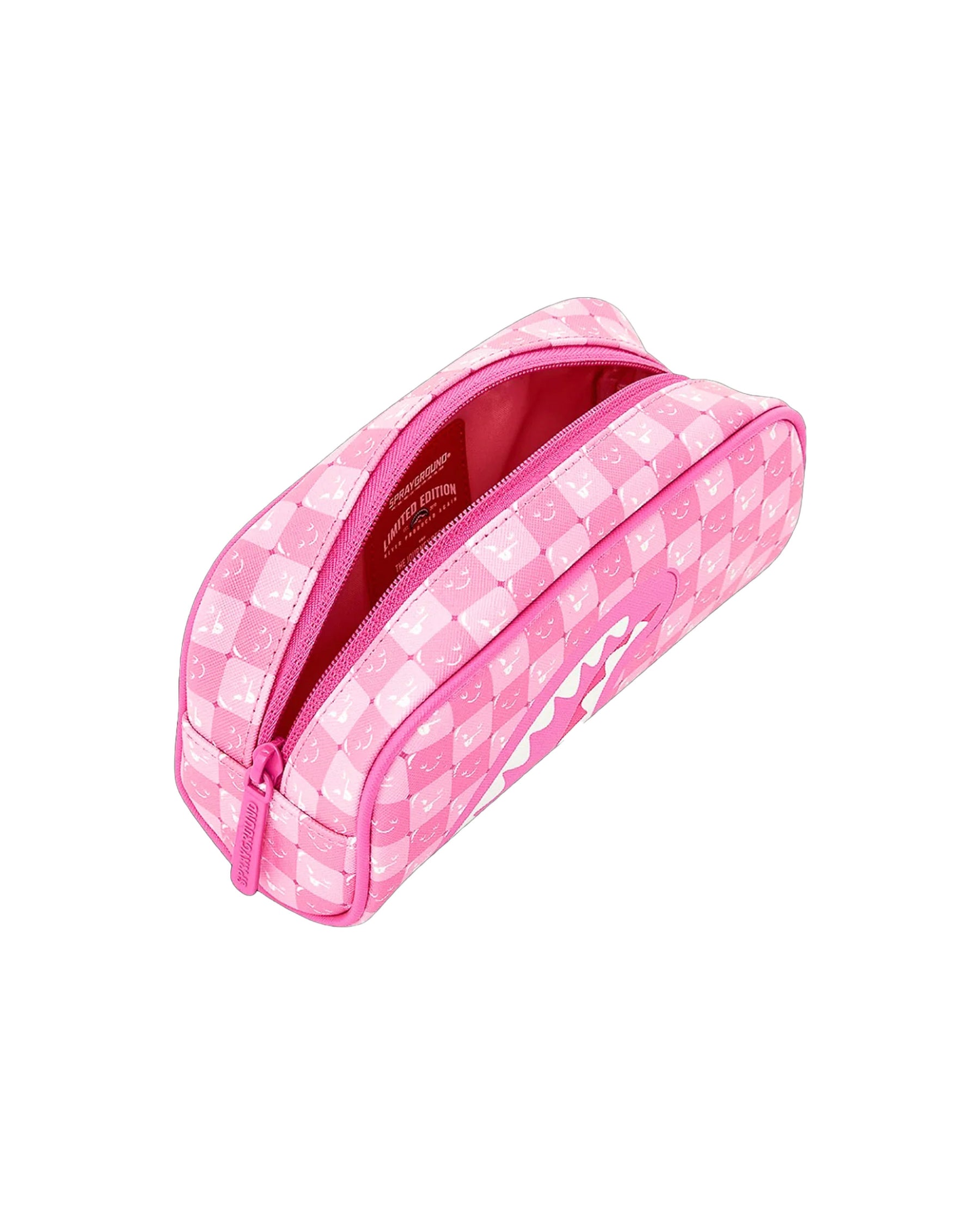 Astuccio Sprayground Pink New Check Faces Pouch