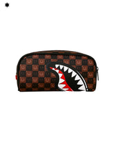 Astuccio Sprayground Sharks In Paris Wtf Bubble Brown Check Pouch Marrone