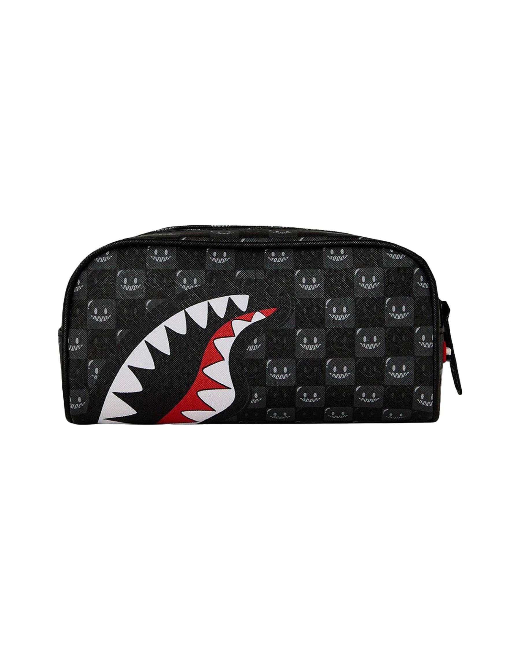 Astuccio Sprayground Sharks In Paris Wtf Bubbly Black Check Pouch