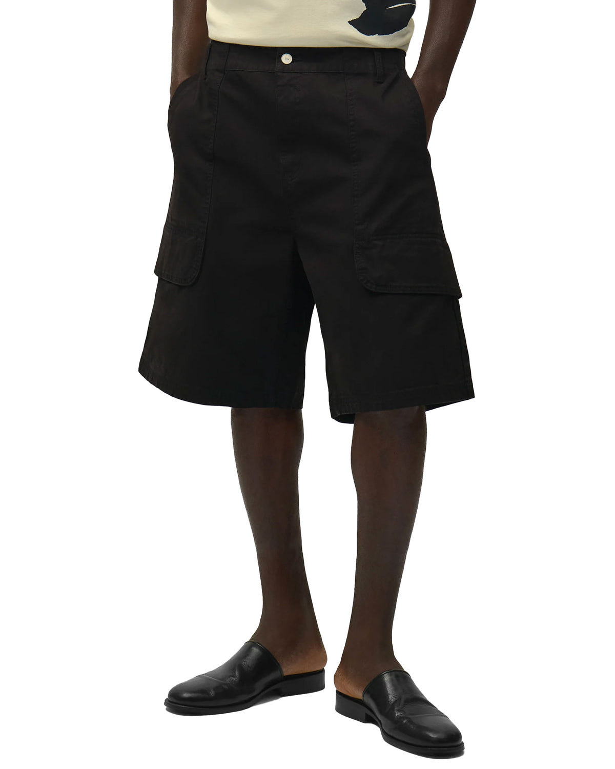 Bermuda Canvas Cargo Nero