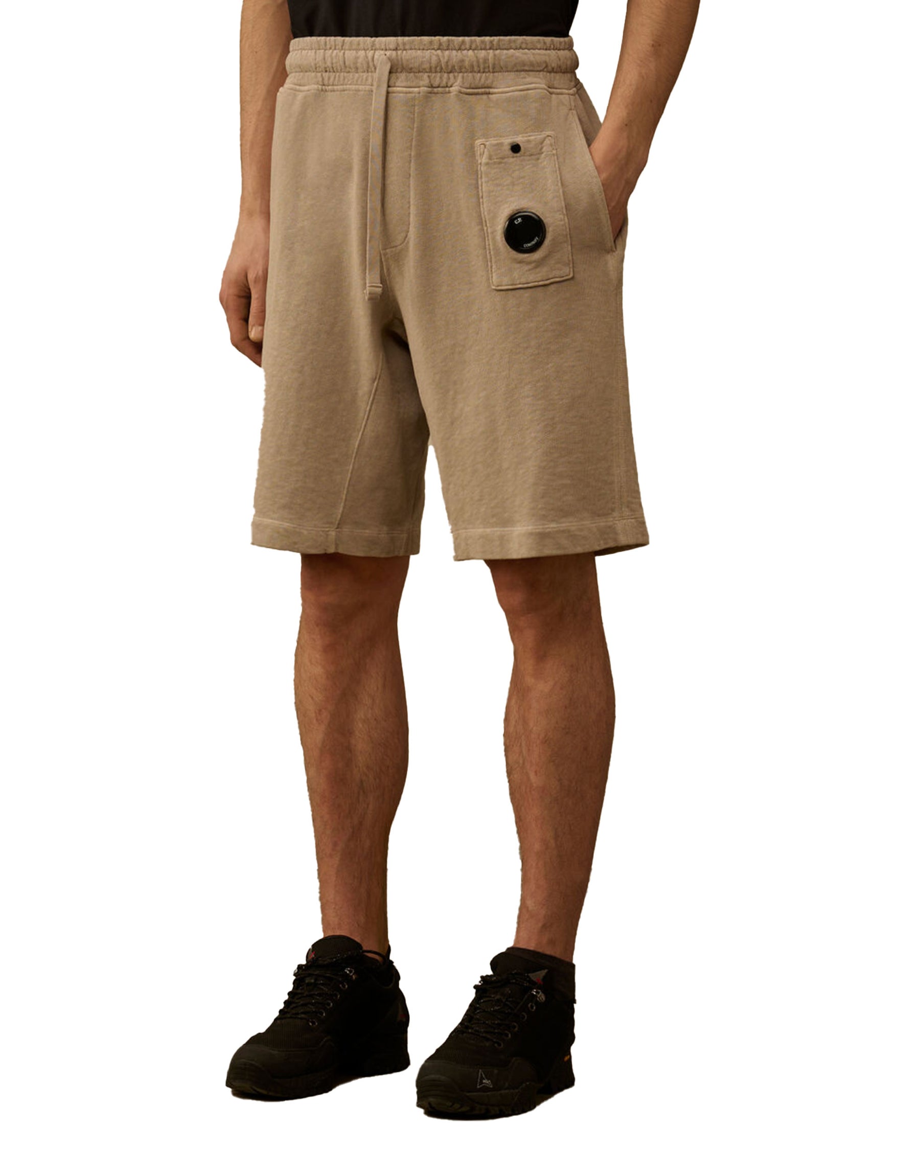 Bermuda Uomo CP Company Sweatbermuda Jogging Bermuda In Malfile Fleece Dove