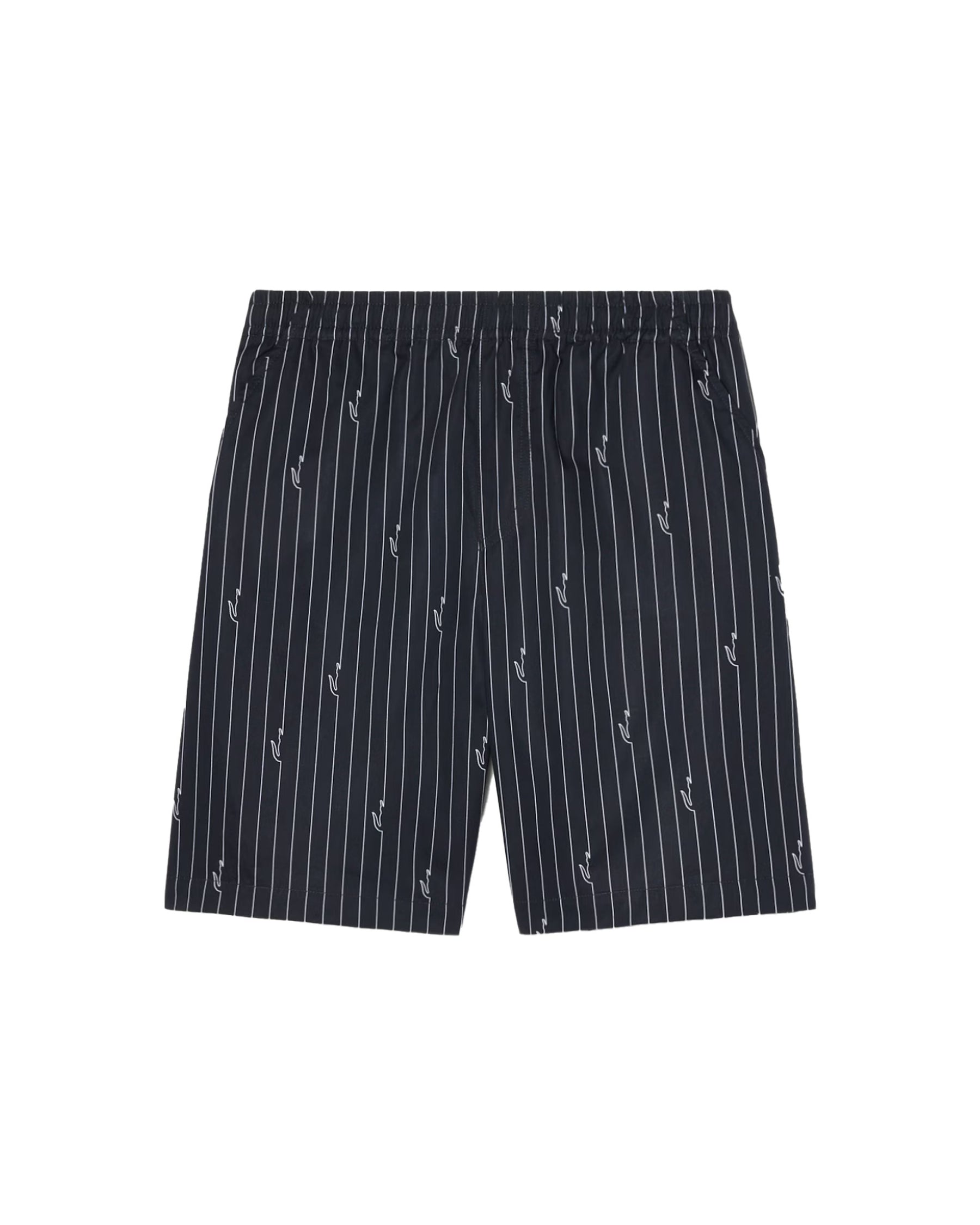 Bermuda Uomo Lacoste a Righe con Coccodrillo Nero
