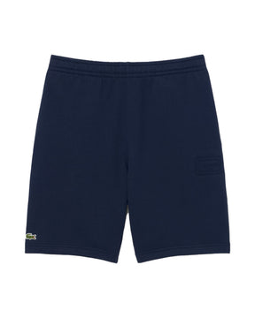 Bermuda Uomo Lacoste logo goffrato Blu