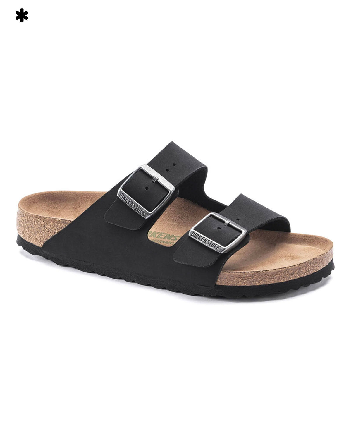 Birkenstock Arizona Earthy Black Vegan Calzata Stretta