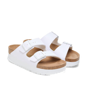Birkenstock Arizona Pap Flex Platform Bianco Calzata Stretta