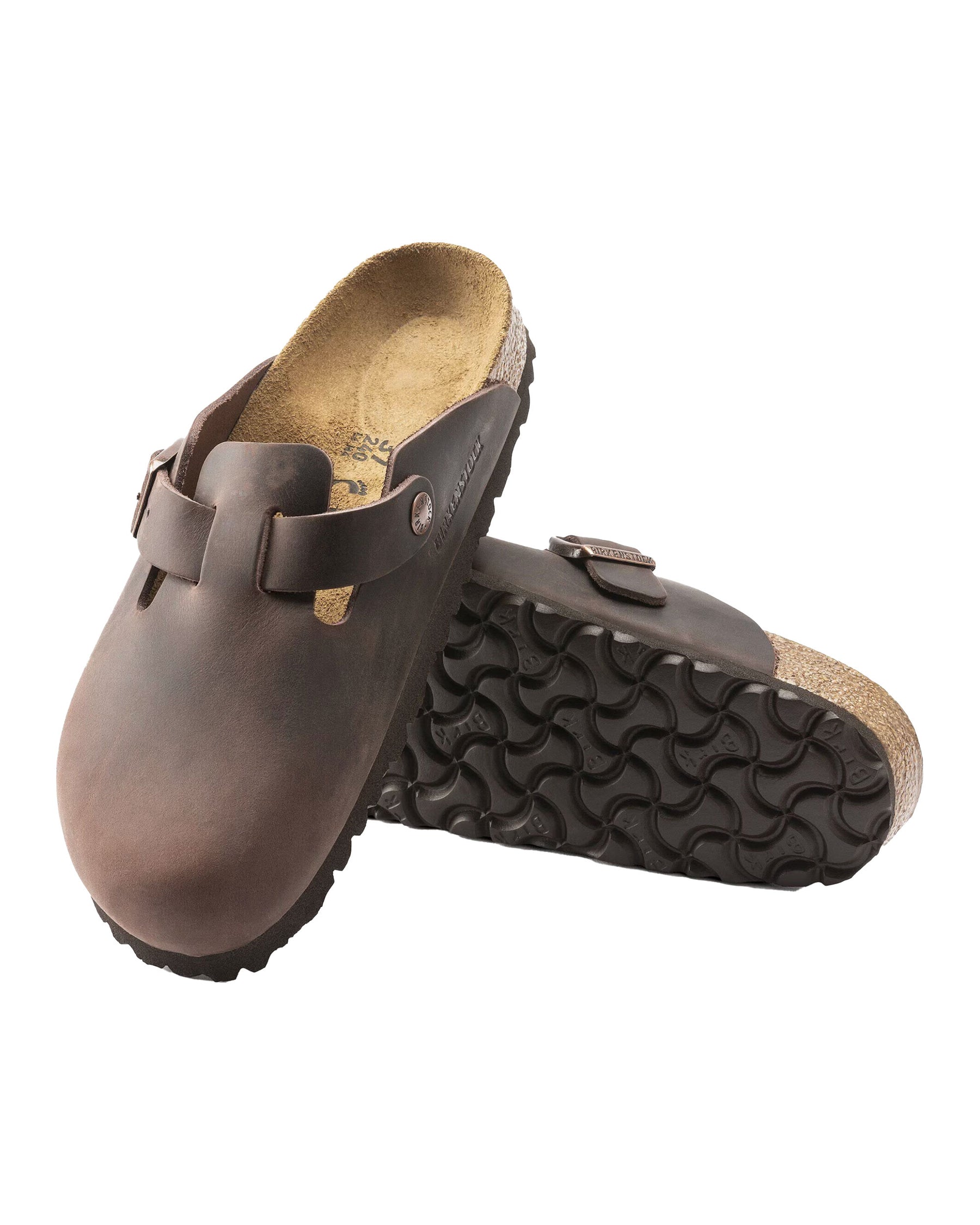 Birkenstock Boston Habana Oiled Leather Narrow Fit