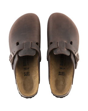 Birkenstock Boston Habana Oiled Leather Narrow Fit