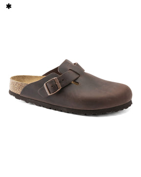 Birkenstock Boston Habana Oiled Leather Narrow Fit
