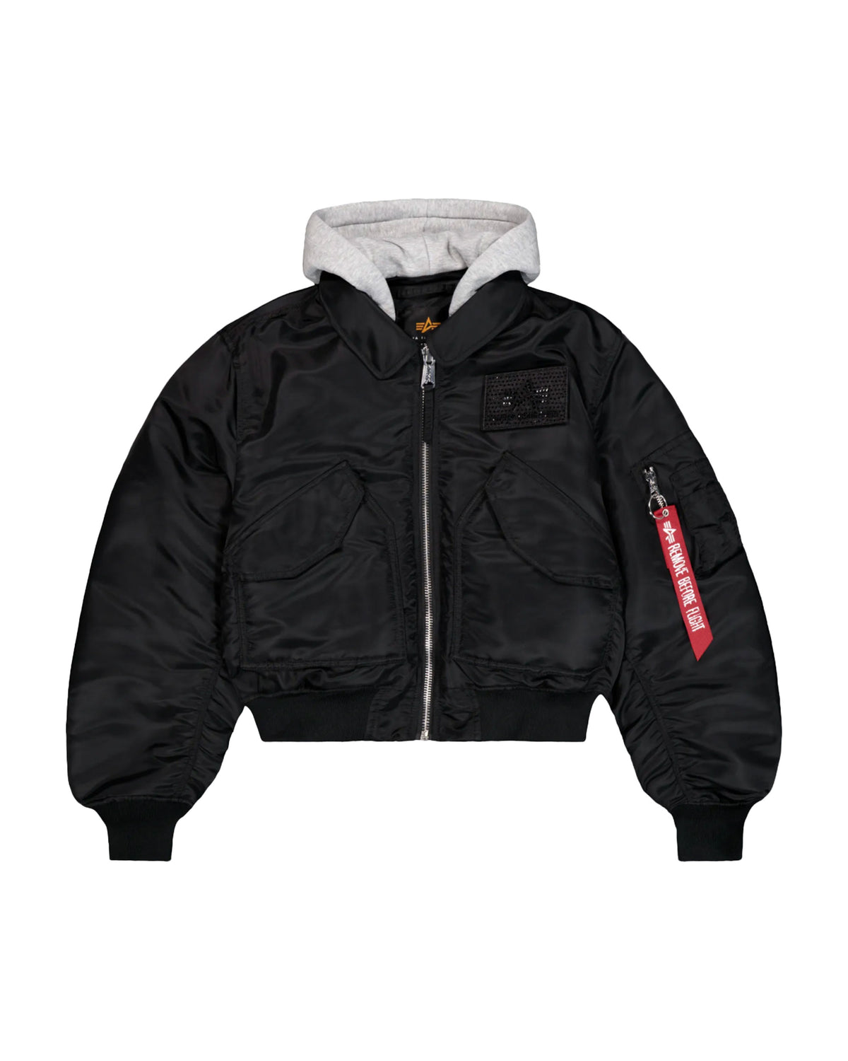 Bomber Donna Alpha Industries CWU-45-P Hooded W Nero