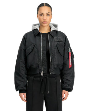 Bomber Donna Alpha Industries CWU-45-P Hooded W Nero