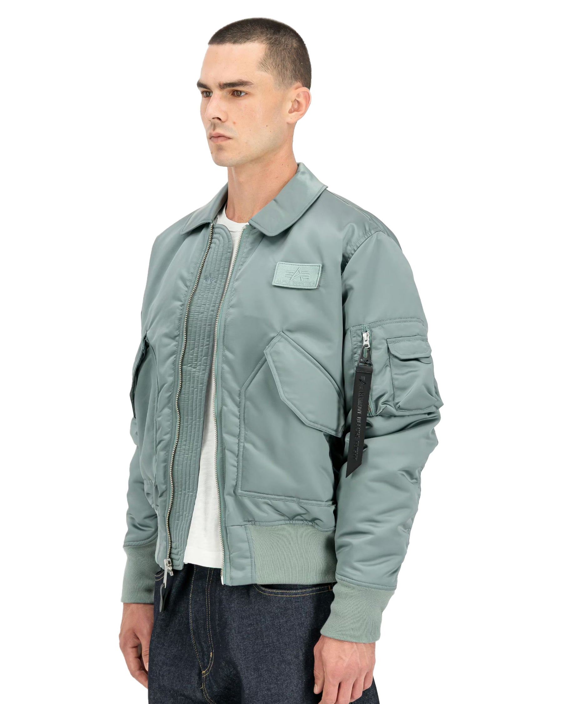 Bomber Uomo Alpha Industries CWU-45-P Base UV Silverblue