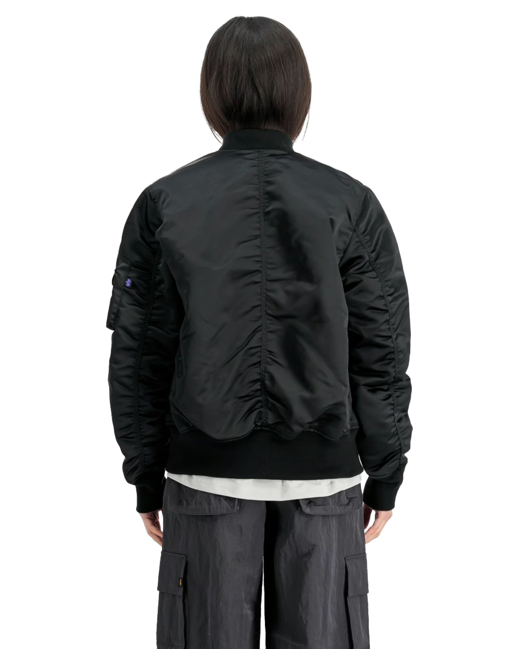 Bomber Uomo Alpha Industries MA-1 Base Flight Jacket UV Nero