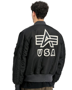 Bomber Uomo Alpha Industries MA-1 Distressed Nero