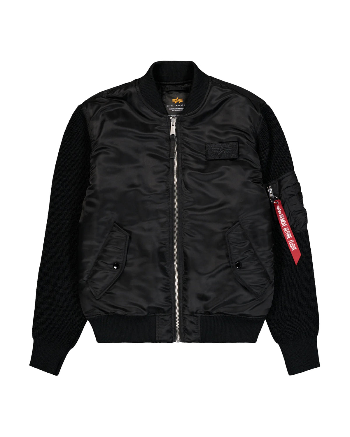 Bomber Uomo Alpha Industries MA-1 Knit Nero