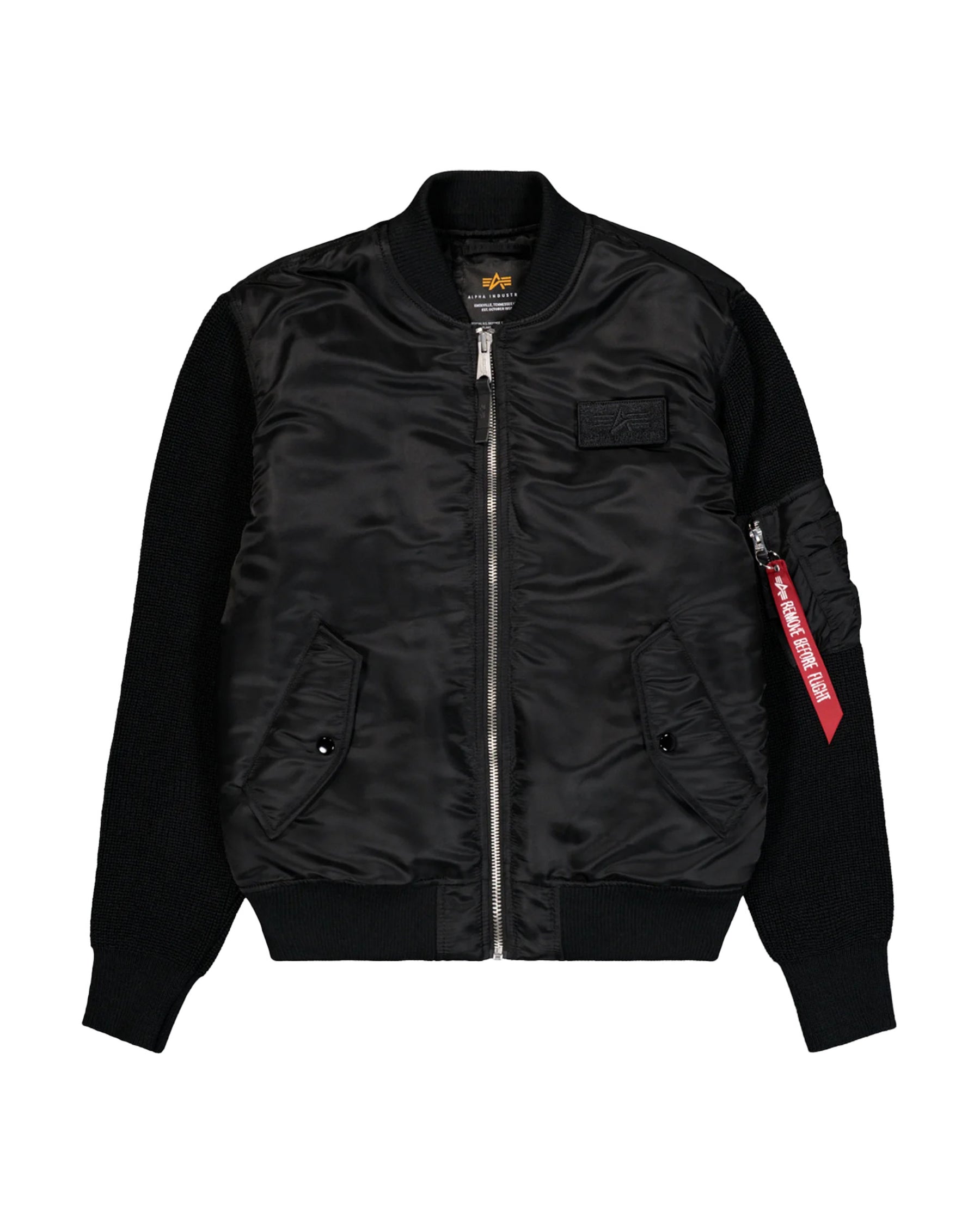 Bomber Uomo Alpha Industries MA-1 Knit Nero