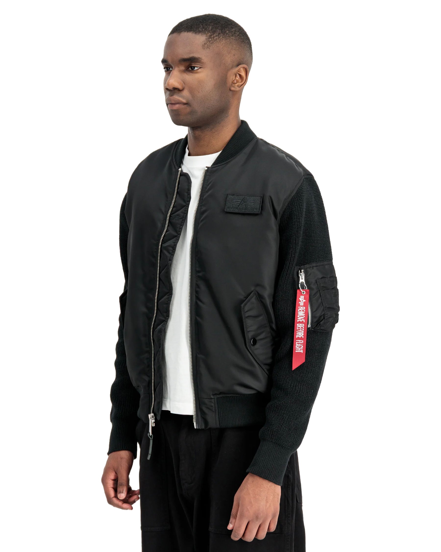 Bomber Uomo Alpha Industries MA-1 Knit Nero