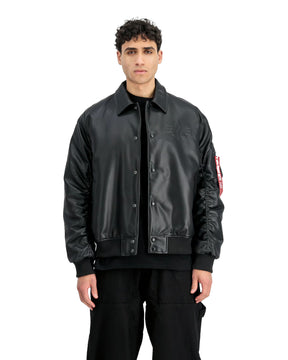 Bomber Uomo Alpha Industries PU College Jacket Nero