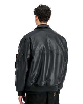Bomber Uomo Alpha Industries PU College Jacket Nero