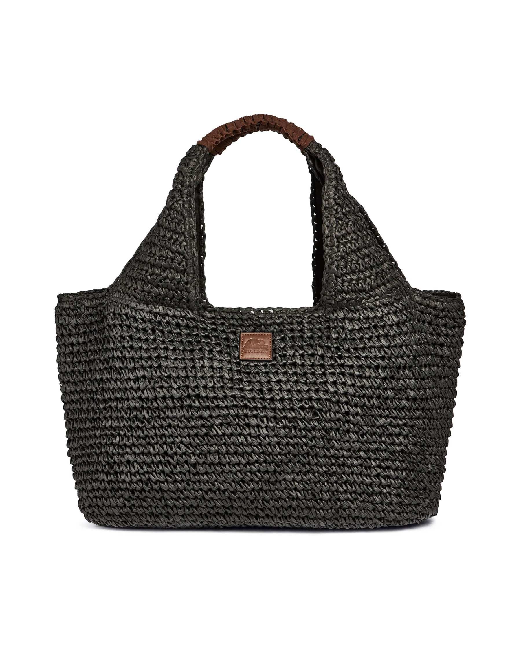 Borsa Mare Sundek in Paglia Nero