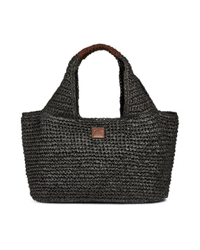 Borsa Mare Sundek in Paglia Nero