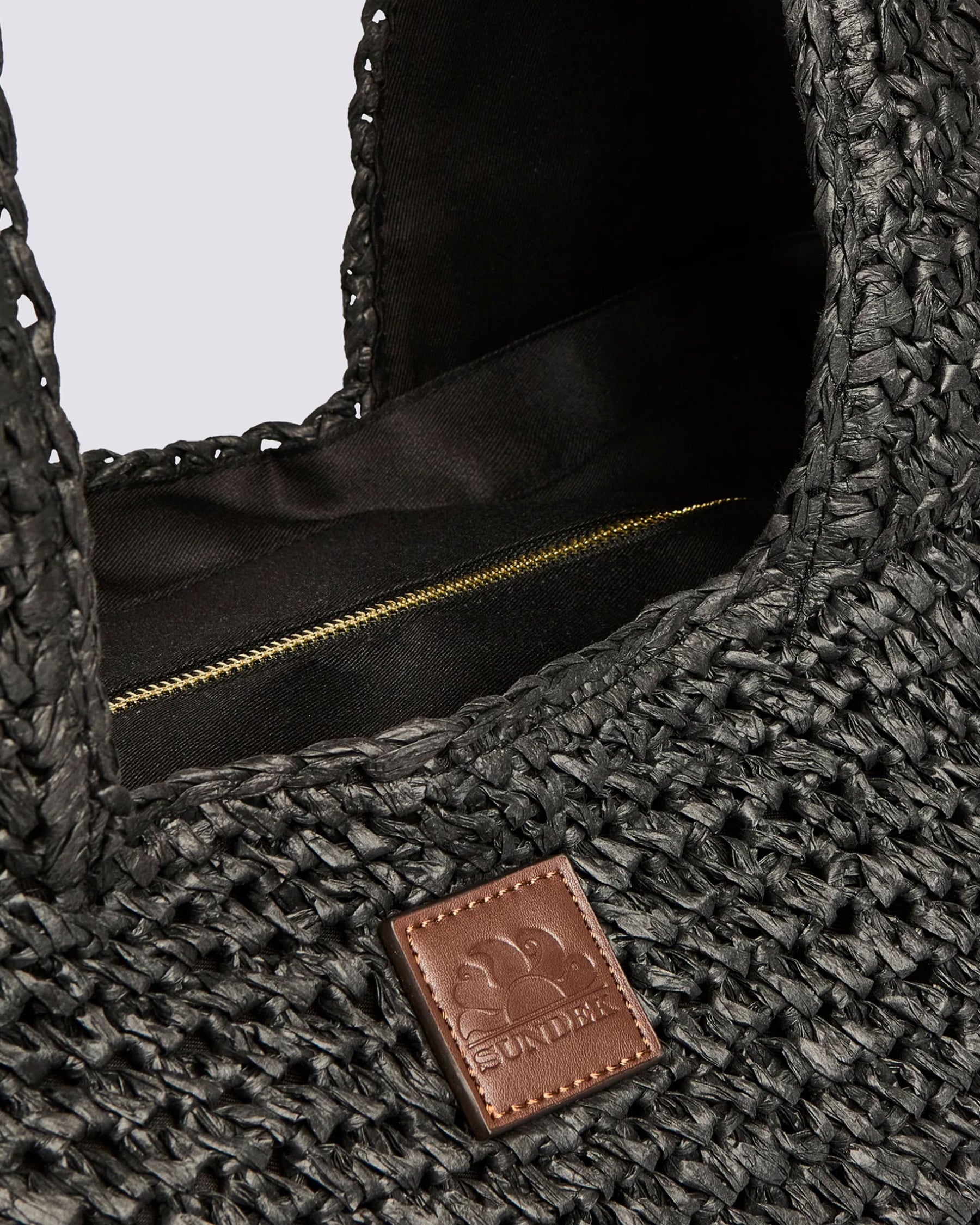 Borsa Mare Sundek in Paglia Nero