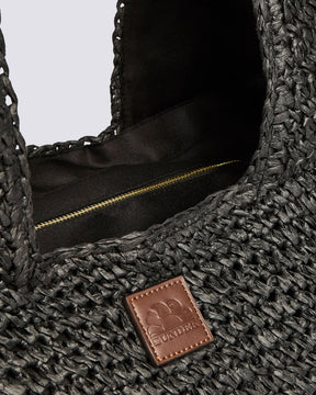 Borsa Mare Sundek in Paglia Nero