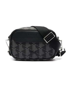 Borsa a Tracolla Lacoste Monogram Noir Gris S Reporter Bag